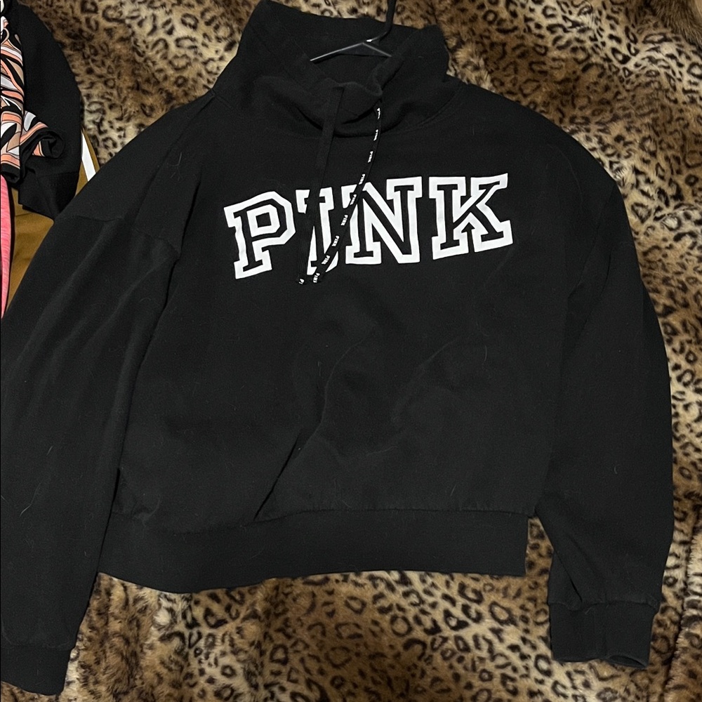 PINK Victoria's Secret Black Cowl Neck Sweater